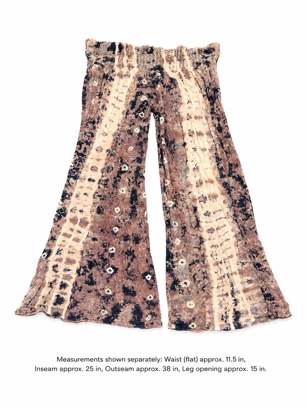 Solitaire Swim Tie Dye Wide Leg Flare Pants Size L Boho Resort Beach